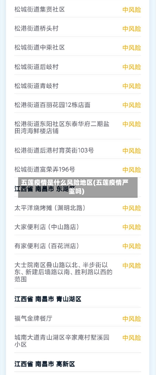 五莲疫情是什么风险地区(五莲疫情严重吗)